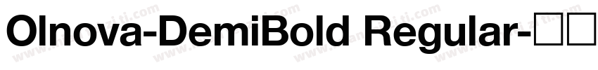 Olnova-DemiBold Regular字体转换